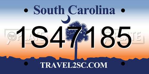 1S47185 South Carolina License Plate
