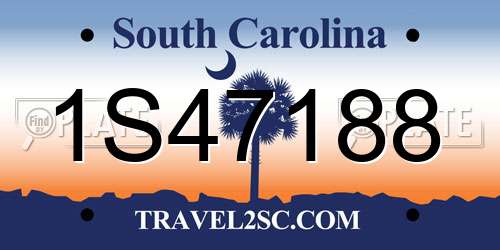 1S47188 South Carolina License Plate