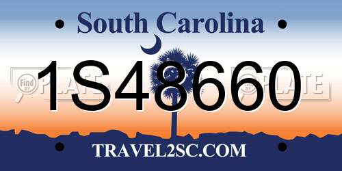 1S48660 South Carolina License Plate