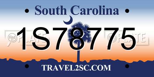 1S78775 South Carolina License Plate