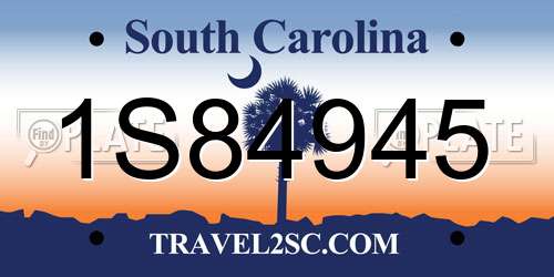 1S84945 South Carolina License Plate