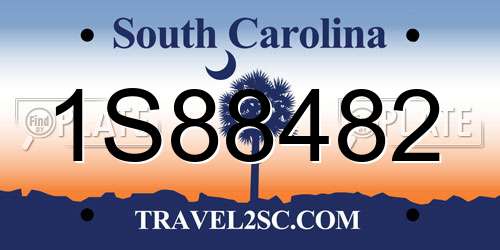 1S88482 South Carolina License Plate