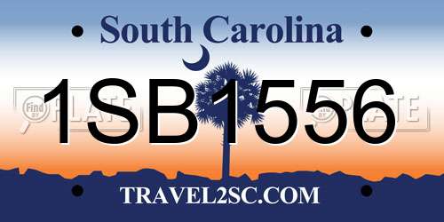 1SB1556 South Carolina License Plate