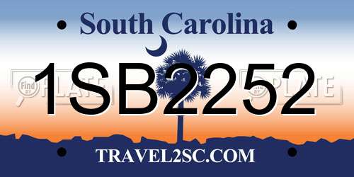 1SB2252 South Carolina License Plate