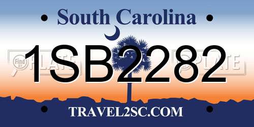 1SB2282 South Carolina License Plate
