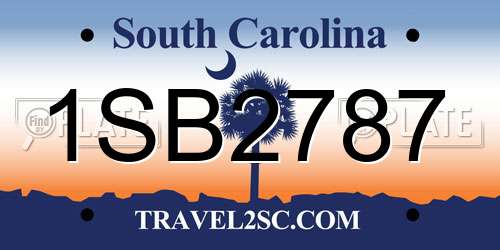 1SB2787 South Carolina License Plate