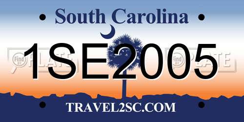 1SE2005 South Carolina License Plate