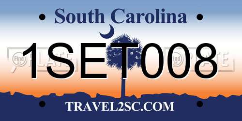1SET008 South Carolina License Plate