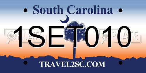 1SET010 South Carolina License Plate