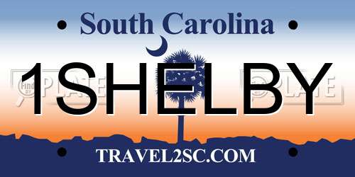 1SHELBY South Carolina License Plate
