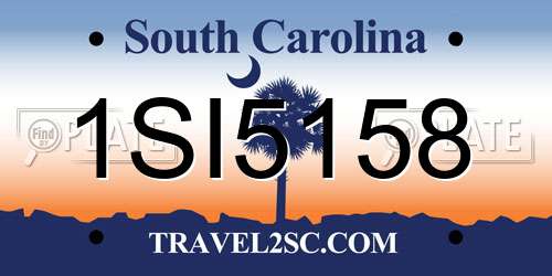 1SI5158 South Carolina License Plate