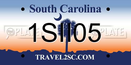 1SII05 South Carolina License Plate