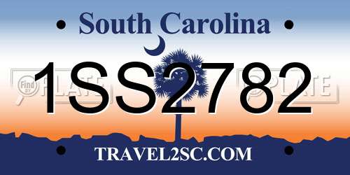 1SS2782 South Carolina License Plate
