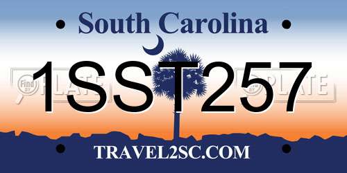 1SST257 South Carolina License Plate