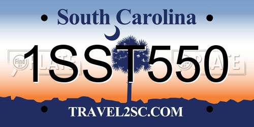 1SST550 South Carolina License Plate