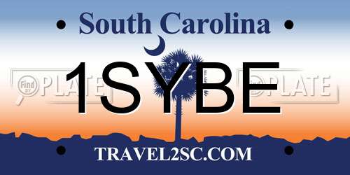 1SYBE South Carolina License Plate