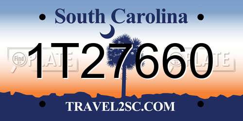 1T27660 South Carolina License Plate