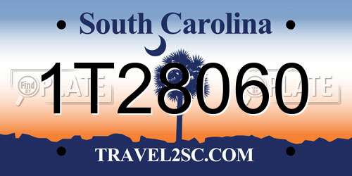 1T28060 South Carolina License Plate