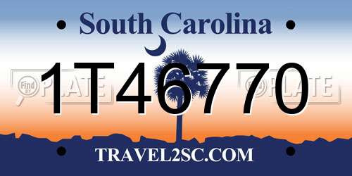 1T46770 South Carolina License Plate