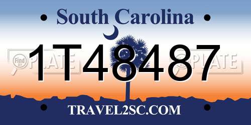 1T48487 South Carolina License Plate