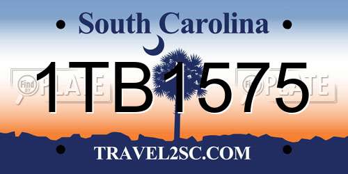 1TB1575 South Carolina License Plate