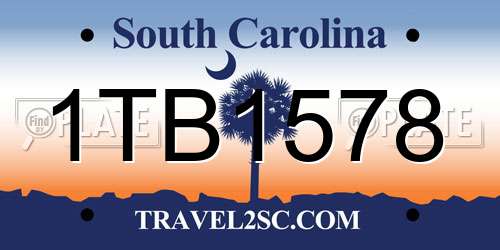 1TB1578 South Carolina License Plate