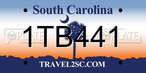 1TB441 South Carolina License Plate