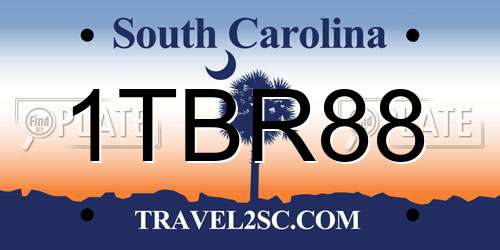 1TBR88 South Carolina License Plate
