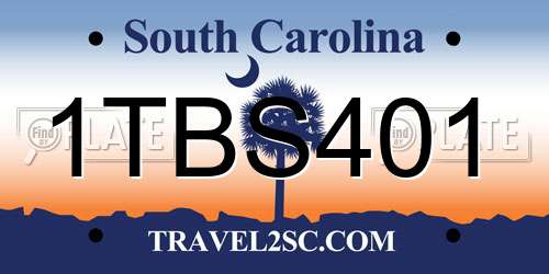 1TBS401 South Carolina License Plate