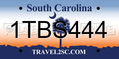 1TBS444 South Carolina License Plate