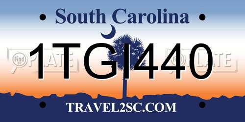 1TGI440 South Carolina License Plate
