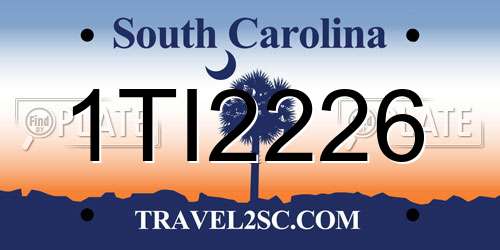 1TI2226 South Carolina License Plate