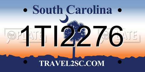 1TI2276 South Carolina License Plate