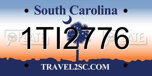 1TI2776 South Carolina License Plate