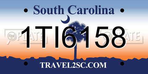 1TI6158 South Carolina License Plate