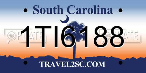 1TI6188 South Carolina License Plate