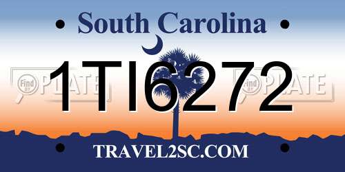 1TI6272 South Carolina License Plate
