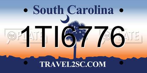 1TI6776 South Carolina License Plate