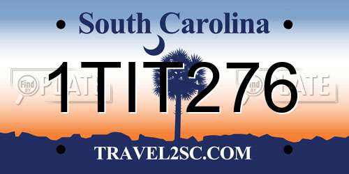 1TIT276 South Carolina License Plate