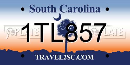1TL857 South Carolina License Plate