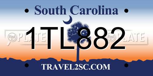 1TL882 South Carolina License Plate