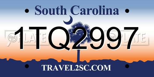 1TQ2997 South Carolina License Plate