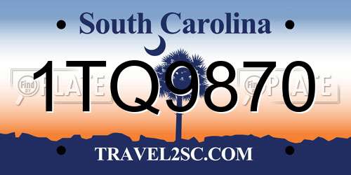 1TQ9870 South Carolina License Plate