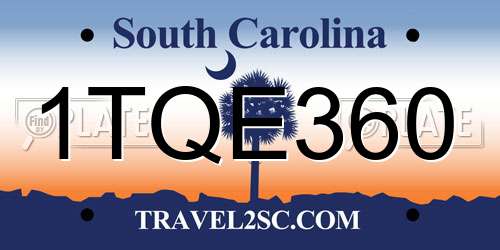 1TQE360 South Carolina License Plate
