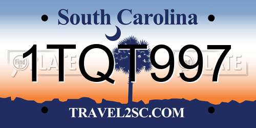 1TQT997 South Carolina License Plate