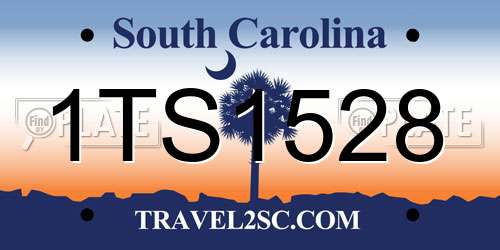 1TS1528 South Carolina License Plate
