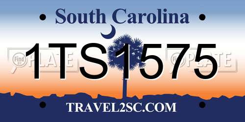 1TS1575 South Carolina License Plate