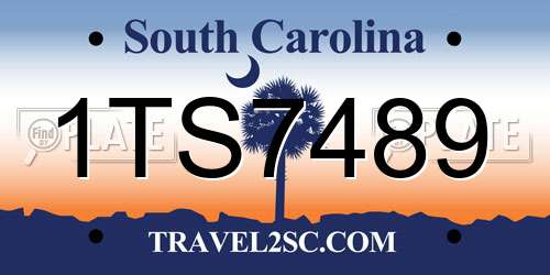 1TS7489 South Carolina License Plate
