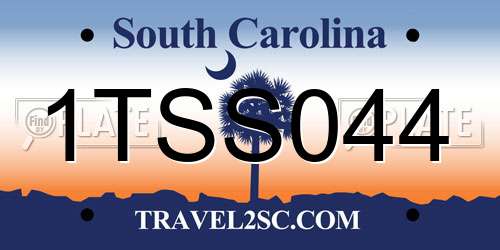 1TSS044 South Carolina License Plate