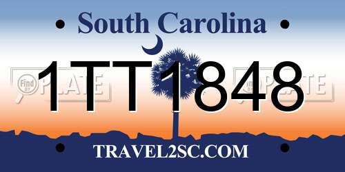 1TT1848 South Carolina License Plate